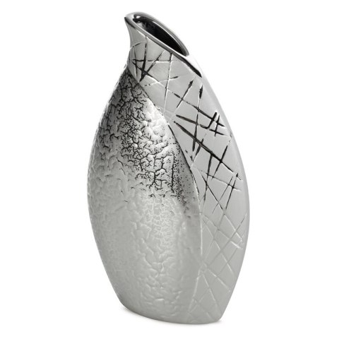 WAZON DEKORACYJNY ALIRA (02) 15 X 8 X 26 CM SREBRNY WAZON DEKORACYJNY ALIRA (02) 15 X 8 X 26 CM SREBRNY