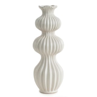 WAZON DEKORACYJNY KIVA (01) 14 X 14 X 40 CM KREMOWY