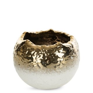 WAZON DEKORACYJNY SERIN (01) 15 X 15 X 12 CM BIAŁY