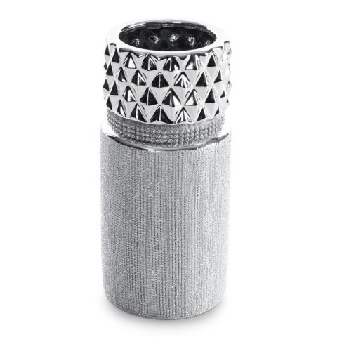 WAZON DEKORACYJNY SOLEN (01) 12 X 12 X 30 CM SREBRNY WAZON DEKORACYJNY SOLEN (01) 12 X 12 X 30 CM SREBRNY