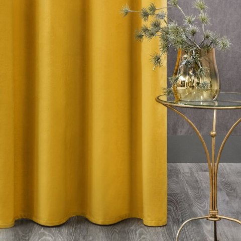 ZASŁONA GOTOWA D91 ROSA NA TAŚMIE 135 X 300 CM MUSZTARDOWY
