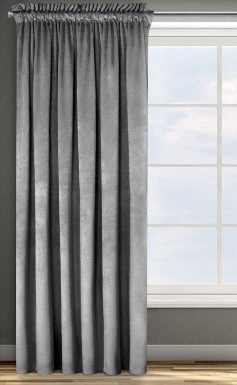 ZASŁONA GOTOWA D91 ROSA NA TAŚMIE 140 X 270 CM STALOWY ZASŁONA GOTOWA D91 ROSA NA TAŚMIE 140 X 270 CM STALOWY