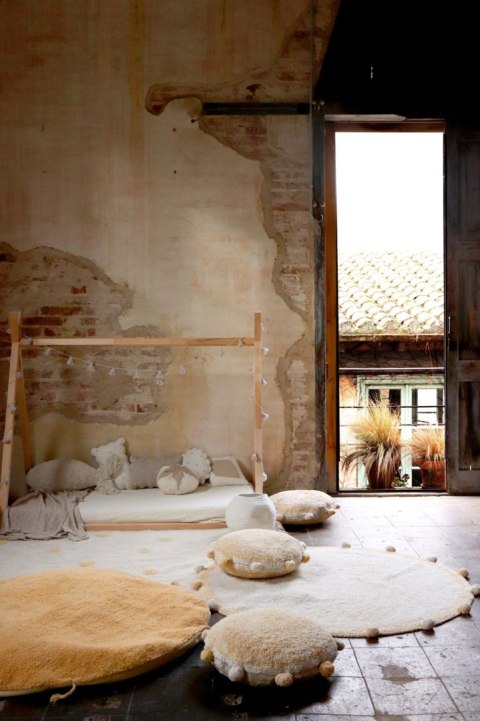 Dywan bawełniany Bubbly Natural Honey Ø120 cm Lorena Canals Dywan bawełniany Bubbly Natural Honey Ø120 cm Lorena Canals