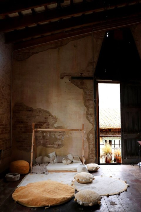 Dywan bawełniany Bubbly Natural Honey Ø120 cm Lorena Canals Dywan bawełniany Bubbly Natural Honey Ø120 cm Lorena Canals