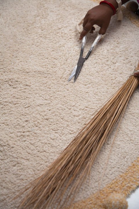 Dywan bawełniany Bubbly Natural Honey Ø120 cm Lorena Canals Dywan bawełniany Bubbly Natural Honey Ø120 cm Lorena Canals