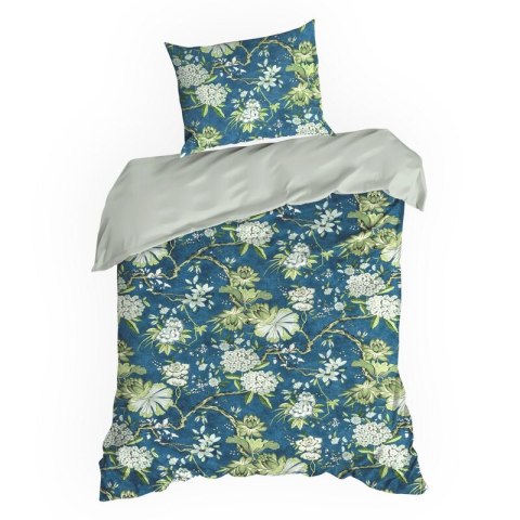 KOMPLET POŚCIELI SATYNOWEJ SPRING 68 140 X 200 CM NIEBIESKI