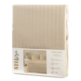 KOMPLET POŚCIELI SATYNOWEJ VERA 160 X 200 CM BEŻOWY