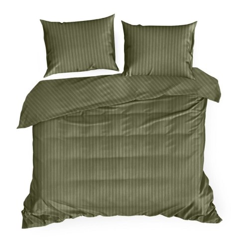 KOMPLET POŚCIELI SATYNOWEJ VERA 220 X 200 CM OLIWKOWY