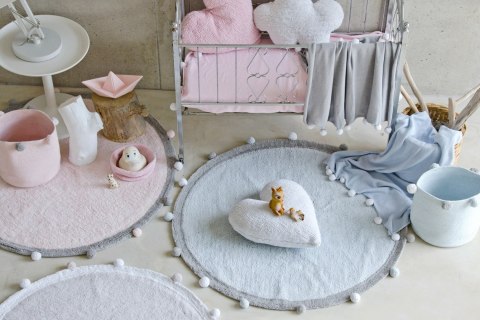 Lorena Canals Dywan bawełniany Bubbly Soft Pink Ø 120 cm Lorena Canals Dywan bawełniany Bubbly Soft Pink Ø 120 cm