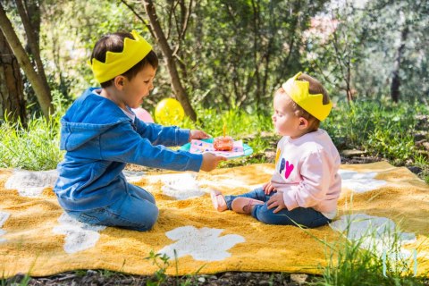 Lorena Canals Dywan bawełniany Clouds Mostaza 120 x 160 cm Lorena Canals Dywan bawełniany Clouds Mostaza 120 x 160 cm