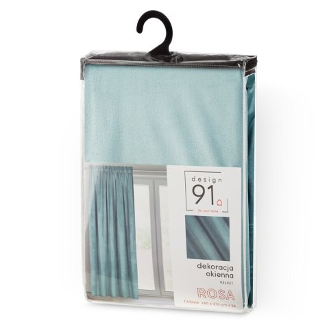 ZASŁONA GOTOWA D91 ROSA NA TAŚMIE 140 X 270 CM SZAŁWIOWY