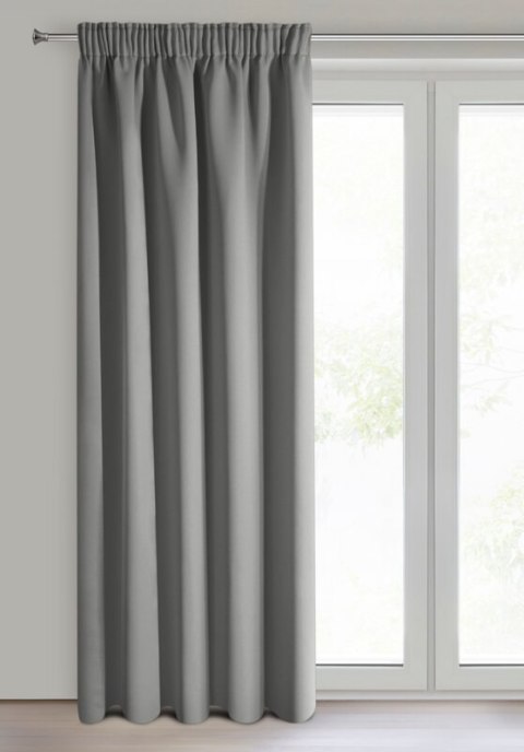 ZASŁONA GOTOWA LOGAN NA TAŚMIE 135 X 270 CM SZARY