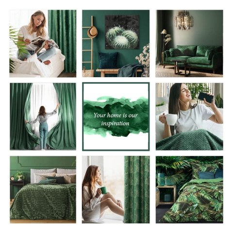 ZASŁONA GOTOWA MARSALA 140 X 250 CM ZIELONY