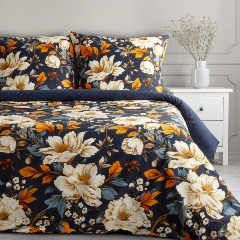 KOMPLET POŚCIELI BAWEŁNIANEJ FIORA 140 X 200 CM CZARNY