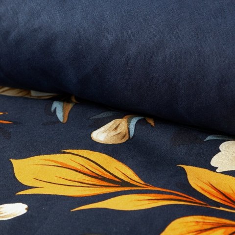 KOMPLET POŚCIELI BAWEŁNIANEJ FIORA 140 X 200 CM CZARNY