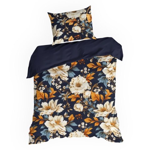 KOMPLET POŚCIELI BAWEŁNIANEJ FIORA 220 X 200 CM CZARNY