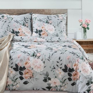 KOMPLET POŚCIELI BAWEŁNIANEJ ROSITA 140 X 200 CM SZARY
