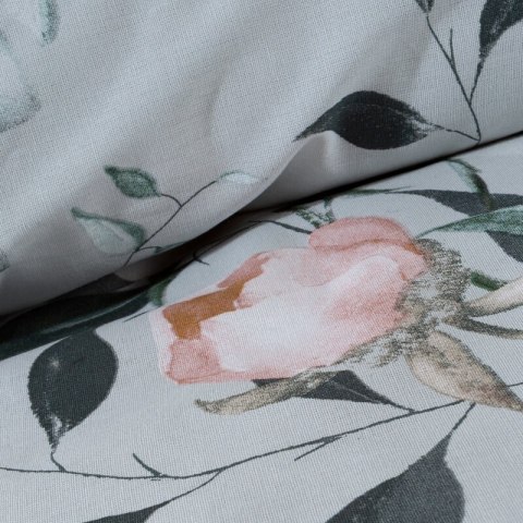 KOMPLET POŚCIELI BAWEŁNIANEJ ROSITA 140 X 200 CM SZARY