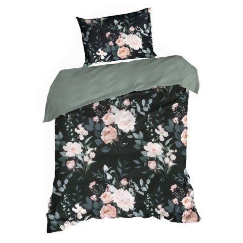 KOMPLET POŚCIELI BAWEŁNIANEJ ROSITA1 140 X 200 CM CZARNY