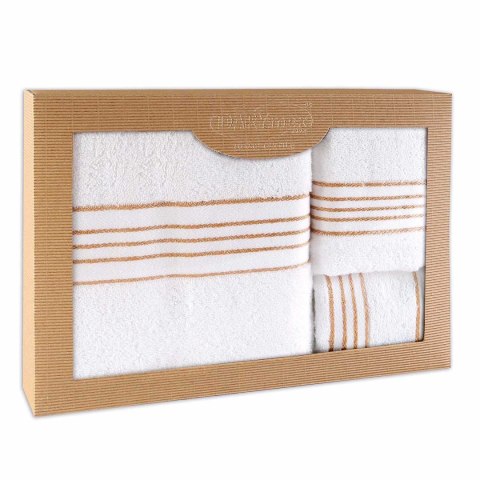 Ręcznik D Bawełna 100% Tiwano Biały (P) 30x50+50x90+70x140 kpl.