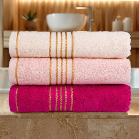 Ręcznik D Bawełna 100% Tiwano Róż Kwarcowy (P) 30x50+50x90+70x140 kpl.