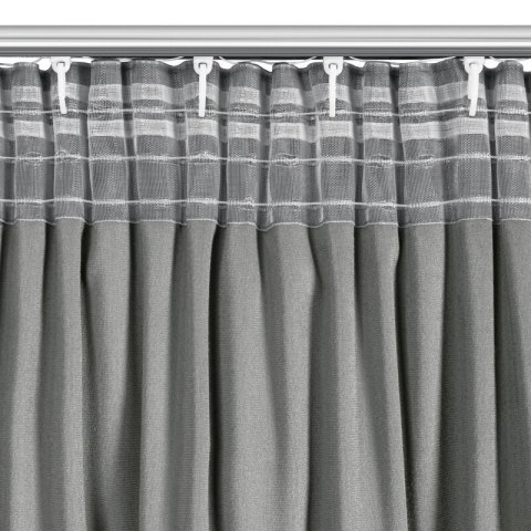 ZASŁONA GOTOWA CARLI NA TAŚMIE 140 X 250 CM SREBRNY