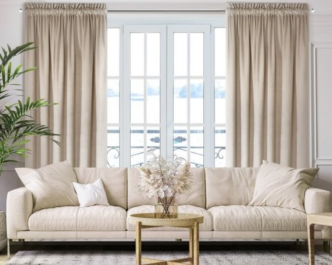 ZASŁONA GOTOWA MELANIE 140 X 250 CM BEŻOWY