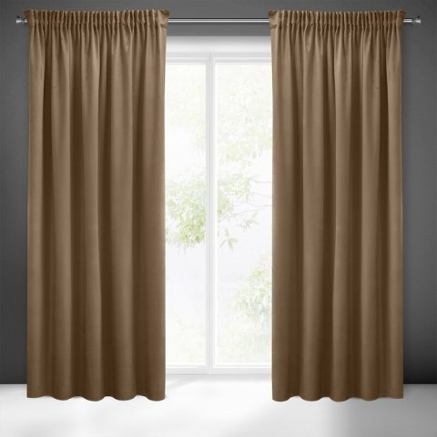 ZASŁONA GOTOWA SIBEL NA TAŚMIE 140 X 270 CM BRĄZOWY