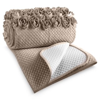 NARZUTA CERAMIKA ROSES 240 X 220 CM CIEMNOBEŻOWY