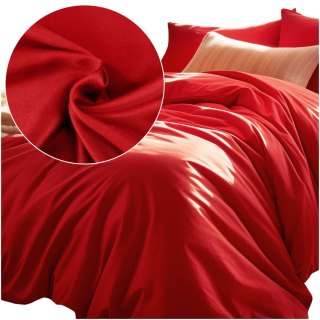 Pościel satyna bawełniana CZERWIEŃ 029/160x200