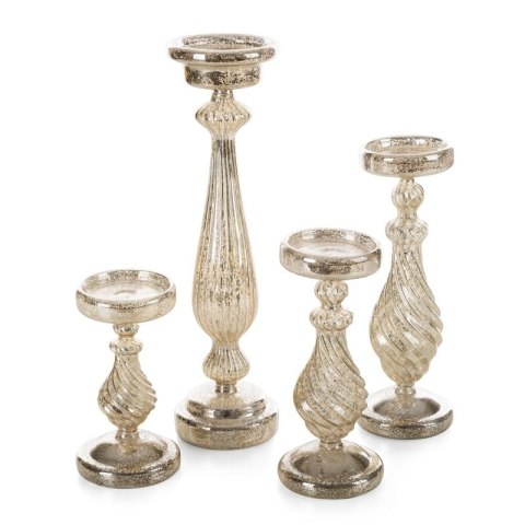 ŚWIECZNIK ŚWIĄTECZNY 12C FI 10 X 30 CM SZAMPAŃSKI