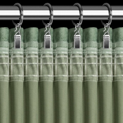 ZASŁONA GOTOWA D91 ROSA NA TAŚMIE 140 X 270 CM CIEMNOMIĘTOWY