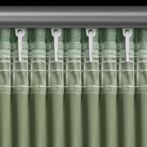 ZASŁONA GOTOWA D91 ROSA NA TAŚMIE 140 X 270 CM CIEMNOMIĘTOWY