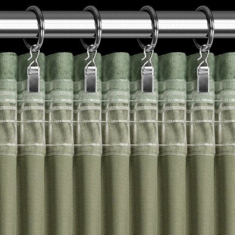 ZASŁONA GOTOWA D91 ROSA NA TAŚMIE 140 X 270 CM OLIWKOWY