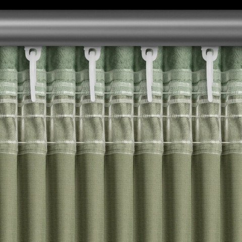 ZASŁONA GOTOWA D91 ROSA NA TAŚMIE 140 X 270 CM OLIWKOWY