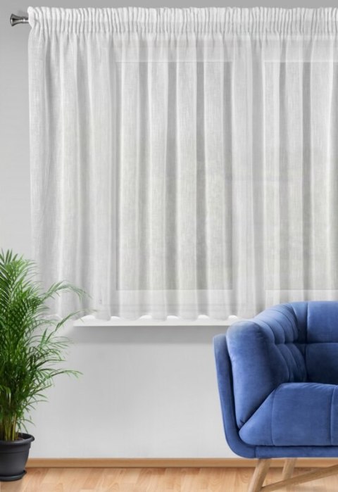 FIRANA GOTOWA CARLA NA TAŚMIE 300 X 145 CM BIAŁY