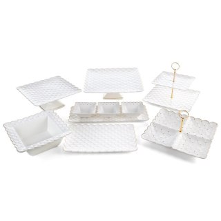 PATERA DEKORACYJNA BELIA (06) 27 X 27 X 10 CM KREMOWY