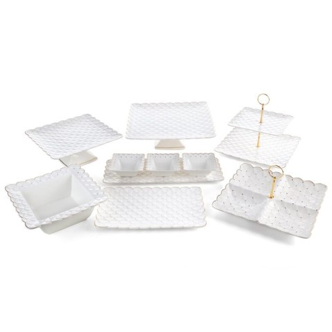 PATERA DEKORACYJNA BELIA (06) 27 X 27 X 10 CM KREMOWY