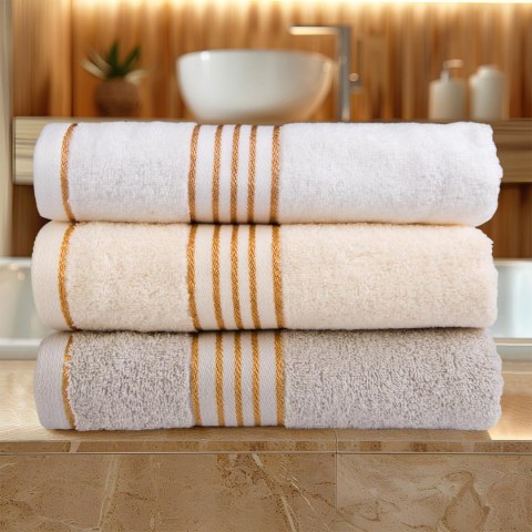 Ręcznik D Bawełna 100% Tiwano Jasny Popiel + Czarny (P) 2x30x50+2x50x90+2x70x140 kpl.