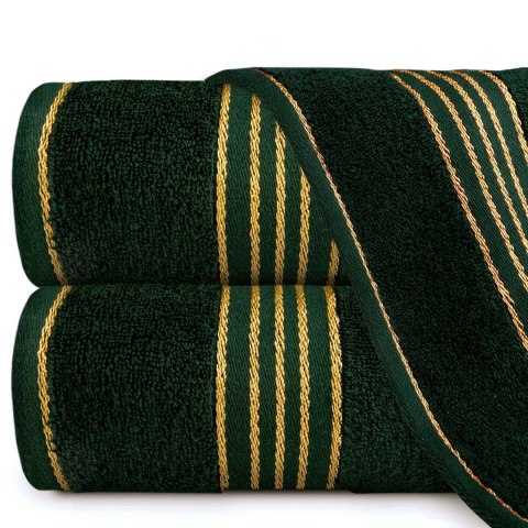 Ręcznik D Bawełna 100% Tiwano Krem + Zieleń Butelkowa (P) 2x30x50+2x50x90+2x70x140 kpl.