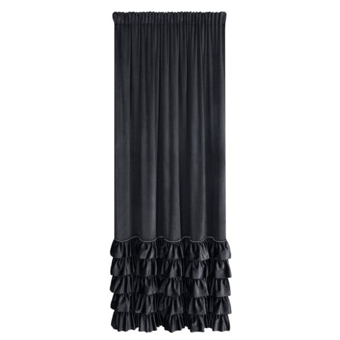 ZASŁONA GOTOWA CARLI NA TAŚMIE 140 X 250 CM CZARNY