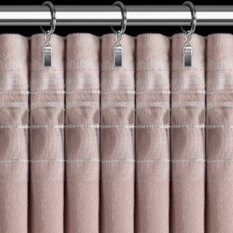 ZASŁONA GOTOWA ROSES 14 NA TAŚMIE 140 X 270 CM PUDROWY