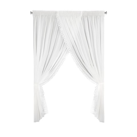 FIRANA GOTOWA LORETA 1 NA TAŚMIE 400 X 250 CM BIAŁY