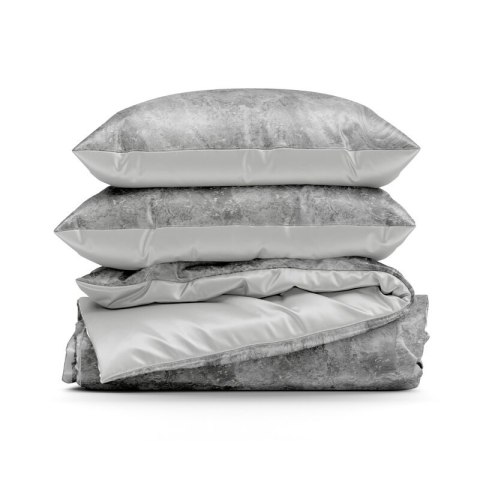 KOMPLET POŚCIELI SATYNOWEJ SPRING 71 160 X 200 CM SREBRNY