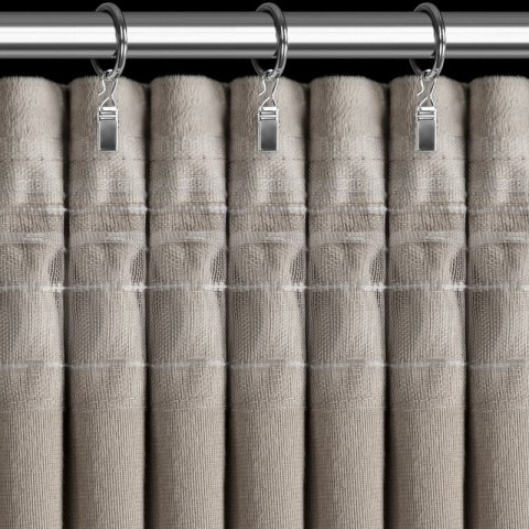 ZASŁONA GOTOWA ROSES 14 NA TAŚMIE 140 X 270 CM BEŻOWY