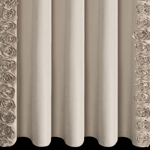 ZASŁONA GOTOWA ROSES 14 NA TAŚMIE 140 X 270 CM CIEMNOBEŻOWY