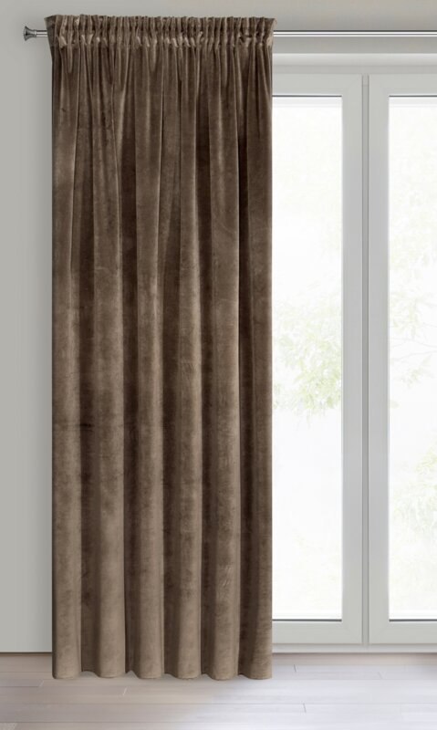 ZASŁONA GOTOWA VILLA NA TAŚMIE 140 X 270 CM BRĄZOWY