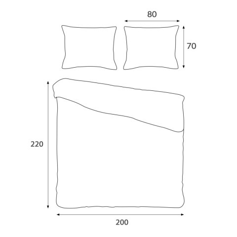 Pościel satyna bawełniana LEAVES/200x220 EXCLUSIVE