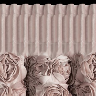 ZASŁONA GOTOWA ROSES 13 NA TAŚMIE 140 X 270 CM PUDROWY