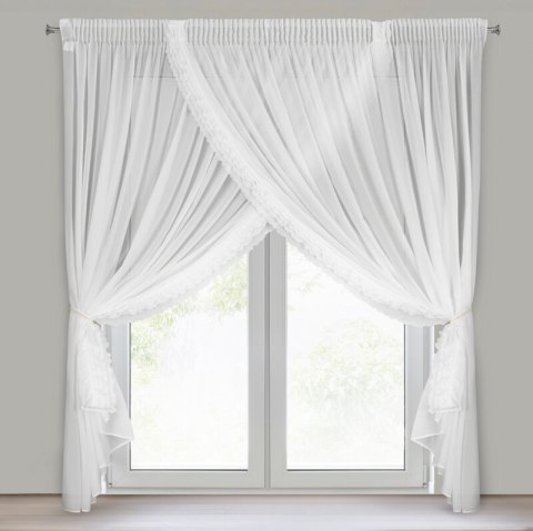 FIRANA GOTOWA LUISA 1 NA TAŚMIE 400 X 250 CM BIAŁY